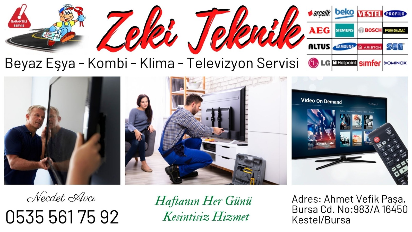 Kestel televizyon tamırı